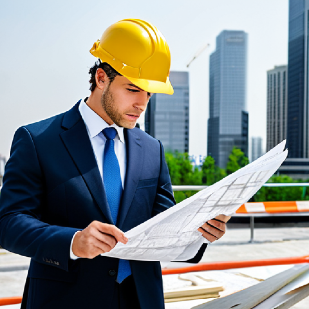 폐기능 검사 장비의 최신 기술 - **
"A professional architect, fully clothed in modest, stylish business attire, reviewing blueprint...