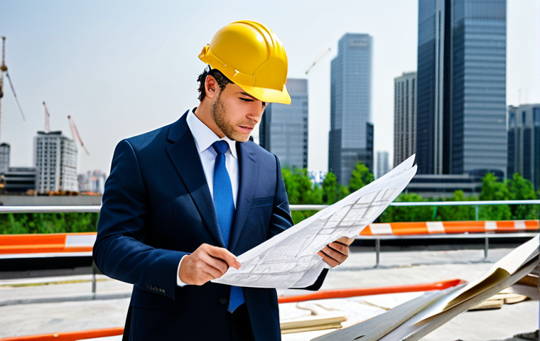 폐기능 검사 장비의 최신 기술 - **

"A professional architect, fully clothed in modest, stylish business attire, reviewing blueprint...