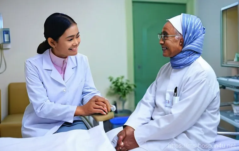 종합병원에서 수술 전후 관리 팁 - **Prompt 1: Pre-Surgery Consultation and Family Support**
    A kind and reassuring Malay doctor, dr...