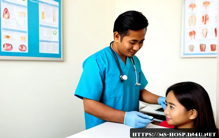 Home 17 간 건강을 위한 검진 항목 추천 - Photorealistic Malaysian health screening consultation in a bright modern clinic, a friendly Malay d...